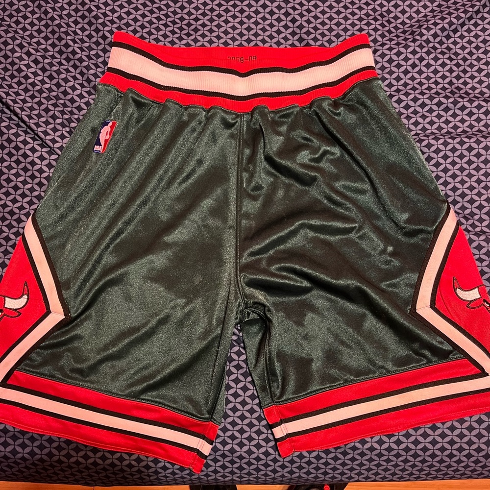Chicago bulls Christmas shorts.